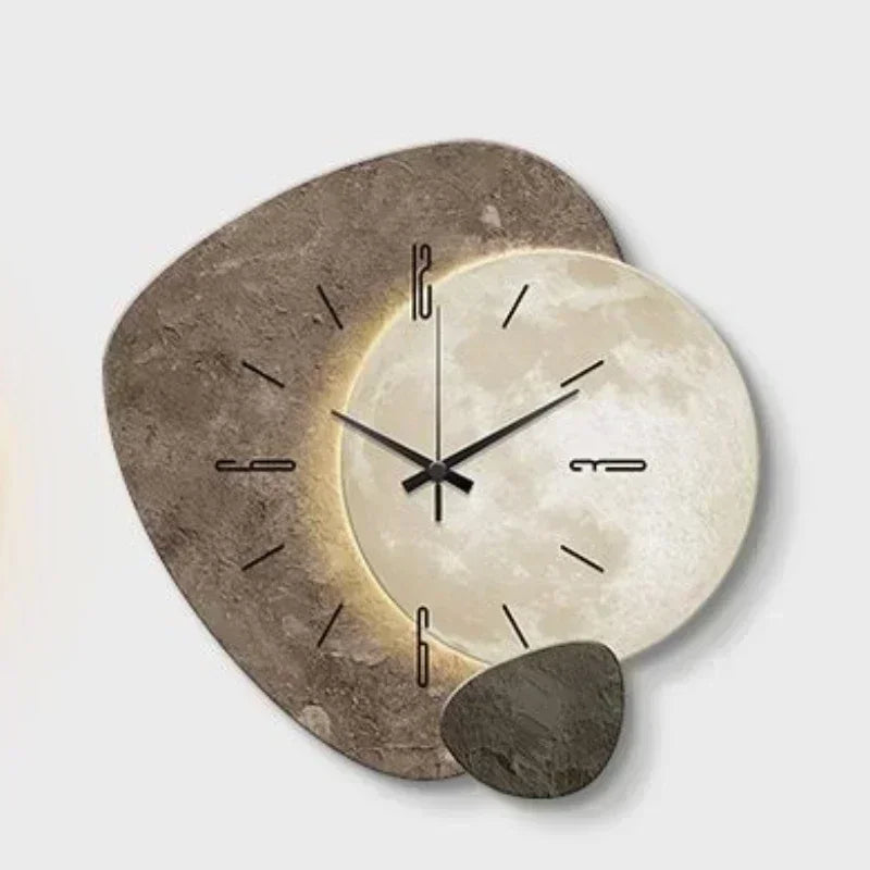 CreamWind - Moderne Wandklok met Stille Wijzer en Optioneel Licht