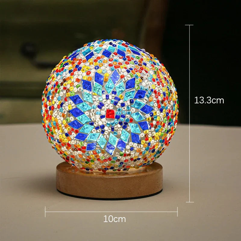 BohoGlow - LED Bureau Lamp in Bohemian Stijl – Dimbaar, Vintage Look