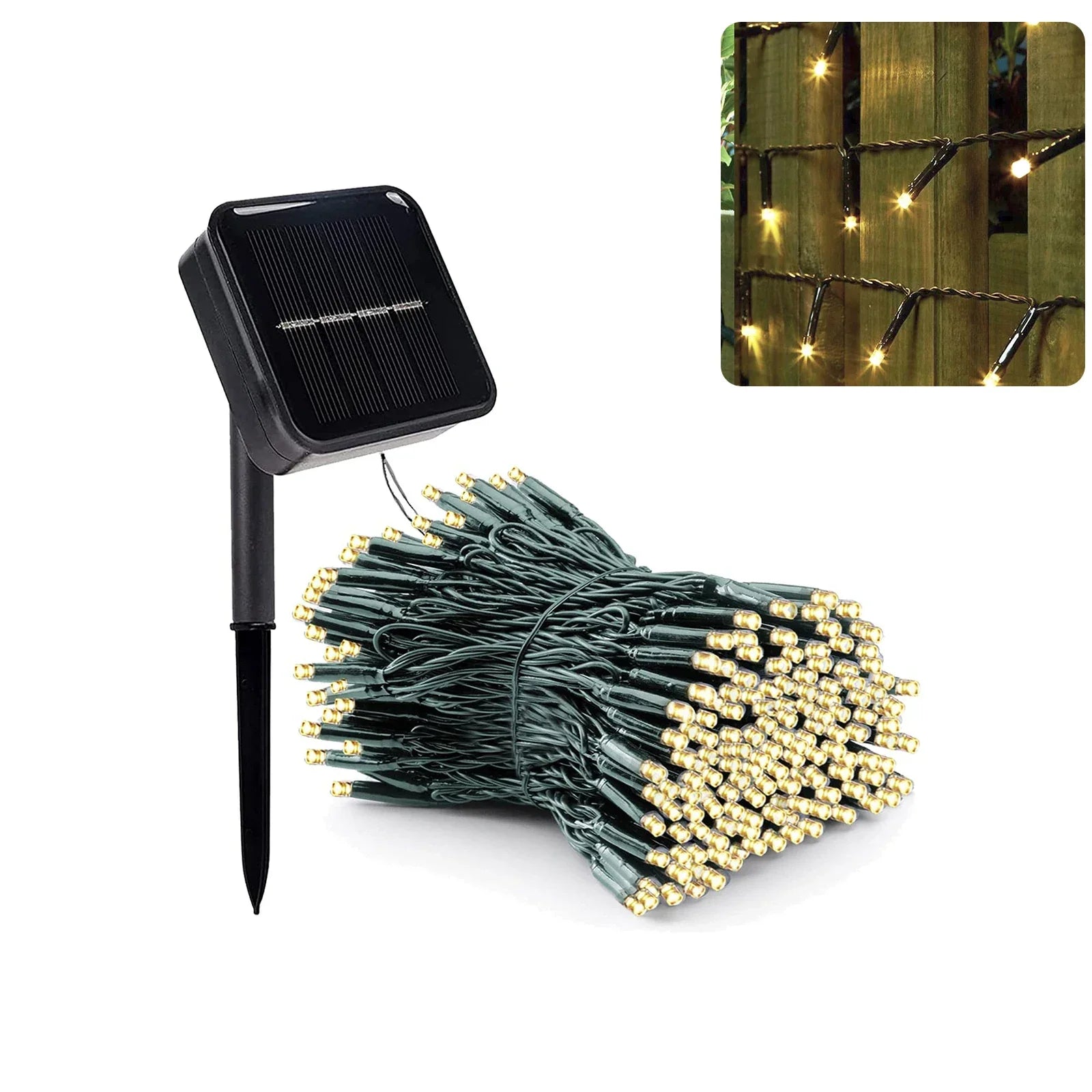 EcoGlow - Zonne-energie Guirlande 300LED voor Kerst