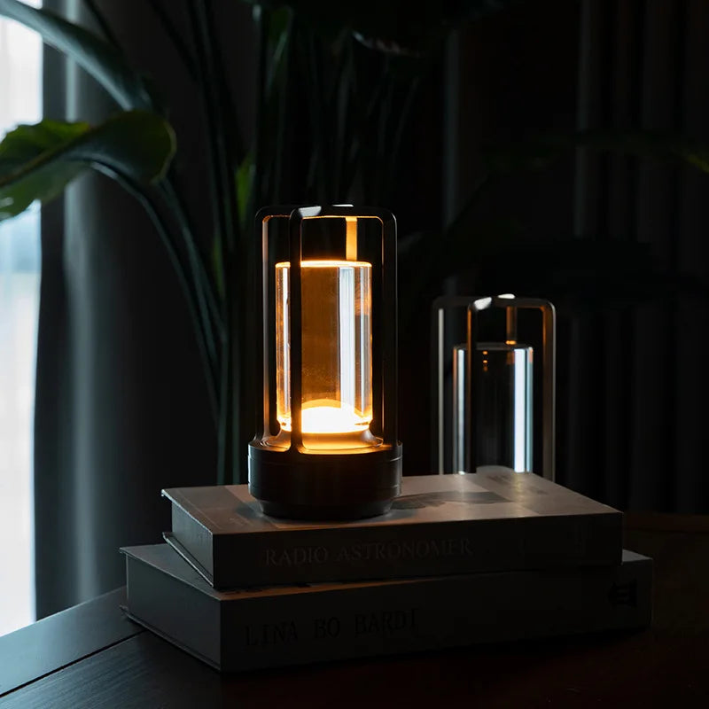 CrystalGlow - Draadloze Oplaadbare Kristallen Tafellamp – LED Sfeerverlichting voor Woonkamer & Balkon