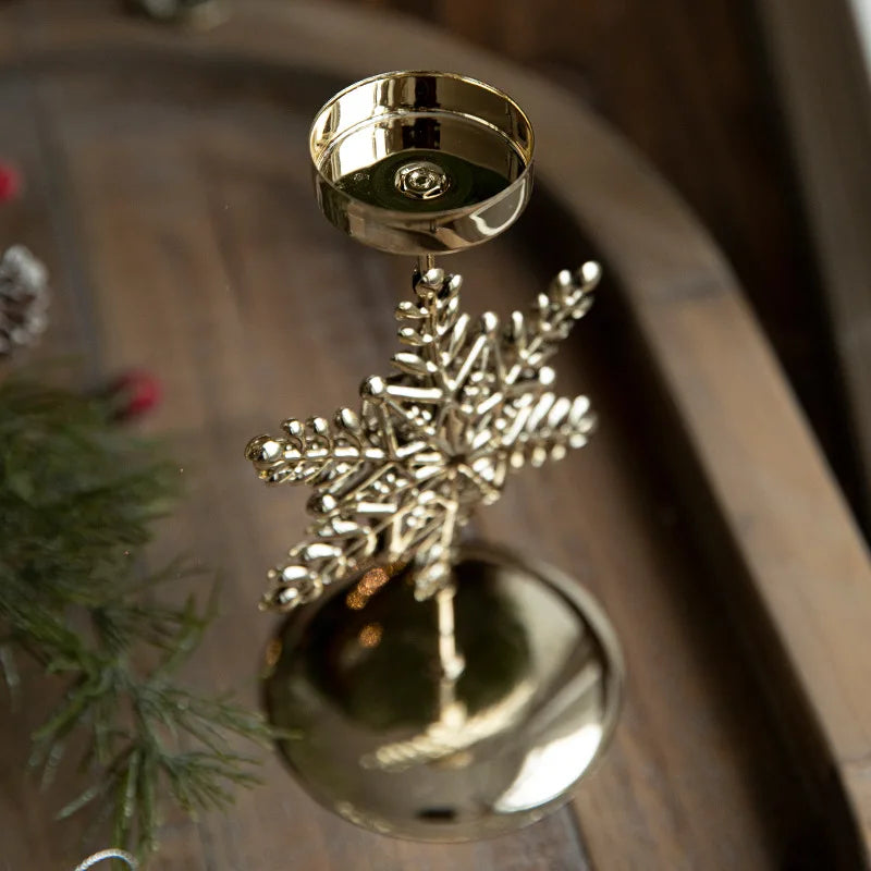 Glans - Gouden Ster- en Kerstboom Kaarsenhouder