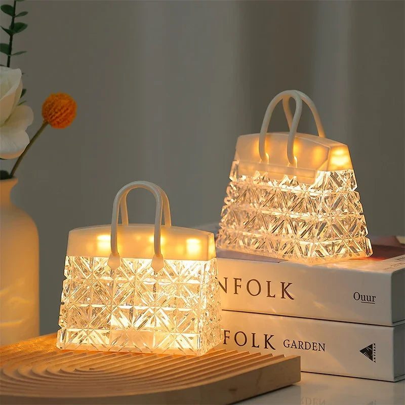 LumiBag - Creatieve Dimbare LED Nachtlamp in Handtasvorm voor Slaapkamer & Woonkamer