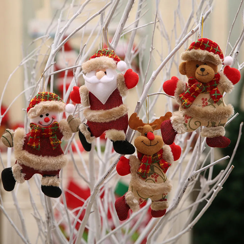 FeestOrnamenten - Kerstman en Sneeuw Kerstornamenten Set (4 stuks)