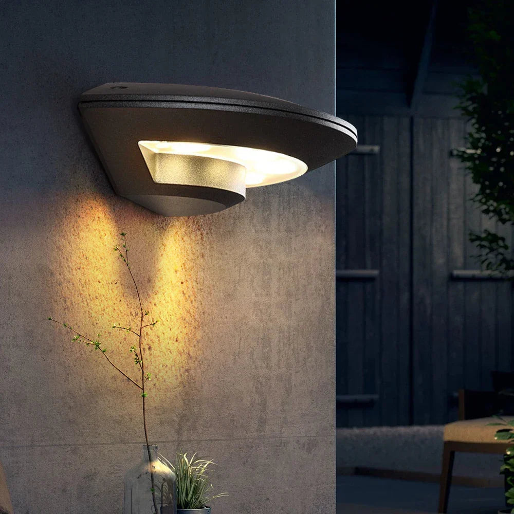 LumiWall – Lampada da parete LED moderna per esterni per giardino e terrazza – Resistente alle intemperie e a basso consumo energetico