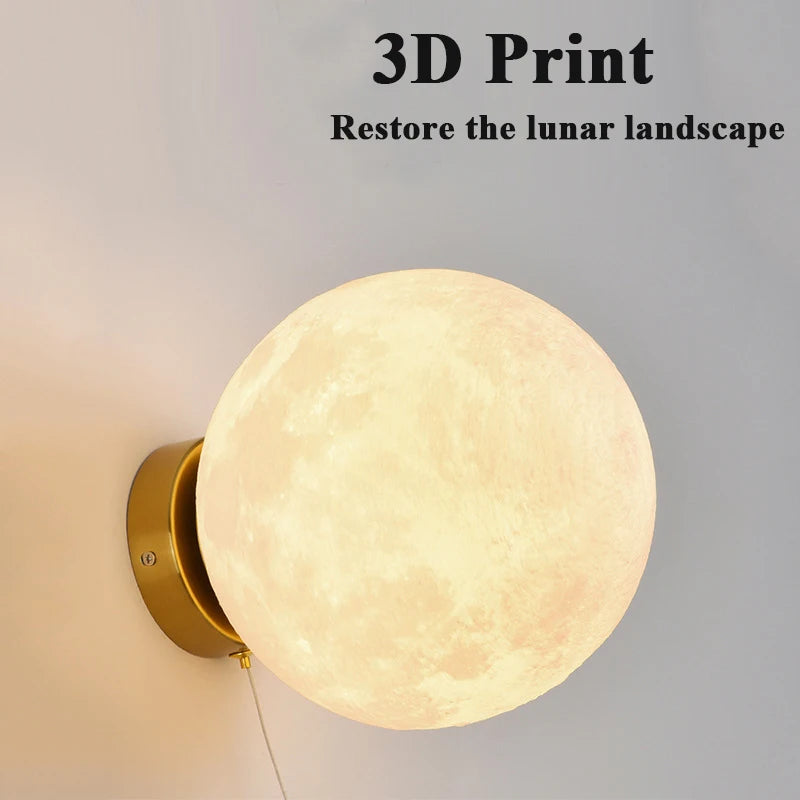 LunarGlow - Astronaut Wandlamp met Maanvormig Licht