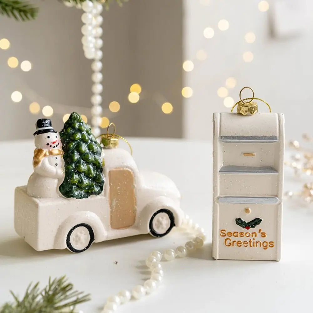 Kersthuisje - Sneeuwpop Huis Pendentief