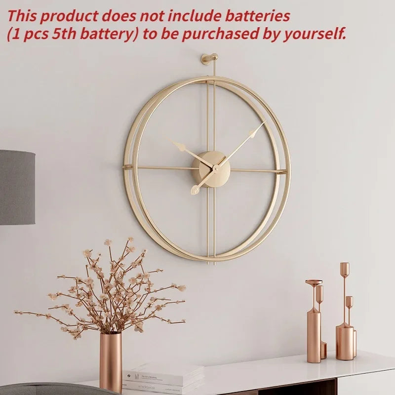 LuxeTijd - Reloj de Pared Silencioso 50/60cm para Interiores Modernos