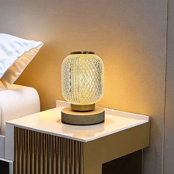 NordicGlow - Dimbare LED Tafellamp met Kristaldesign en Energiezuinige Verlichting