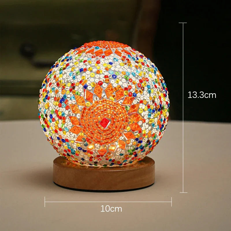 BohoGlow - LED Bureau Lamp in Bohemian Stijl – Dimbaar, Vintage Look