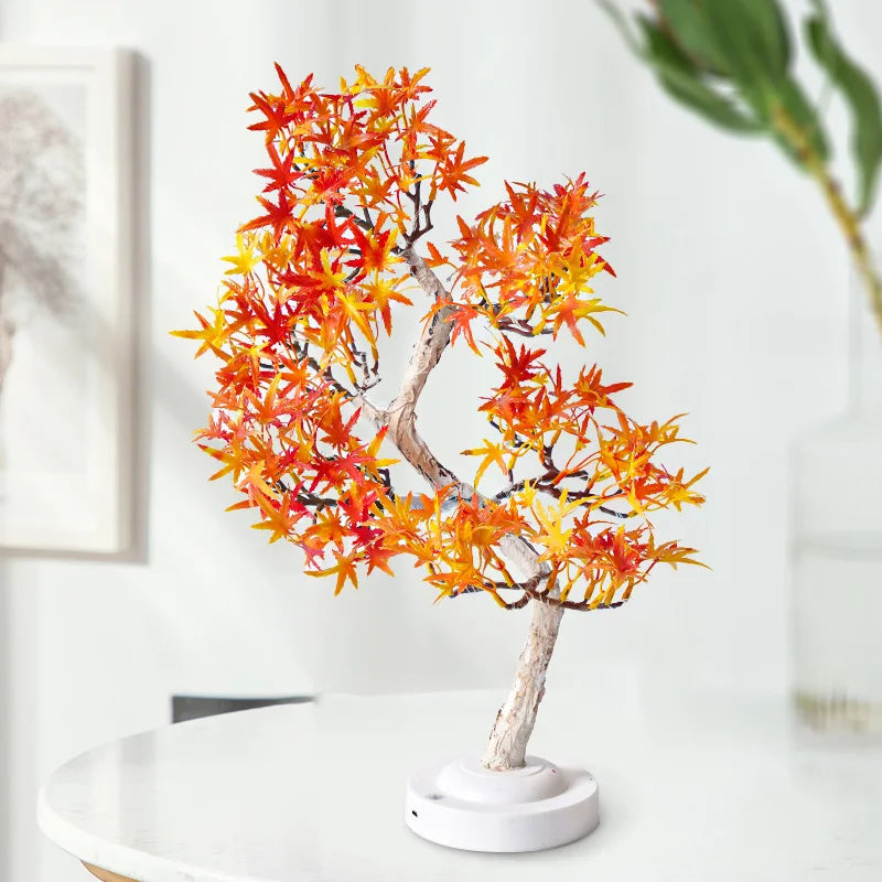 LumiLeaf - LED Esdoorn Bonsai Boomlamp – Sfeervolle Tafellamp voor Woon- en Slaapkamer