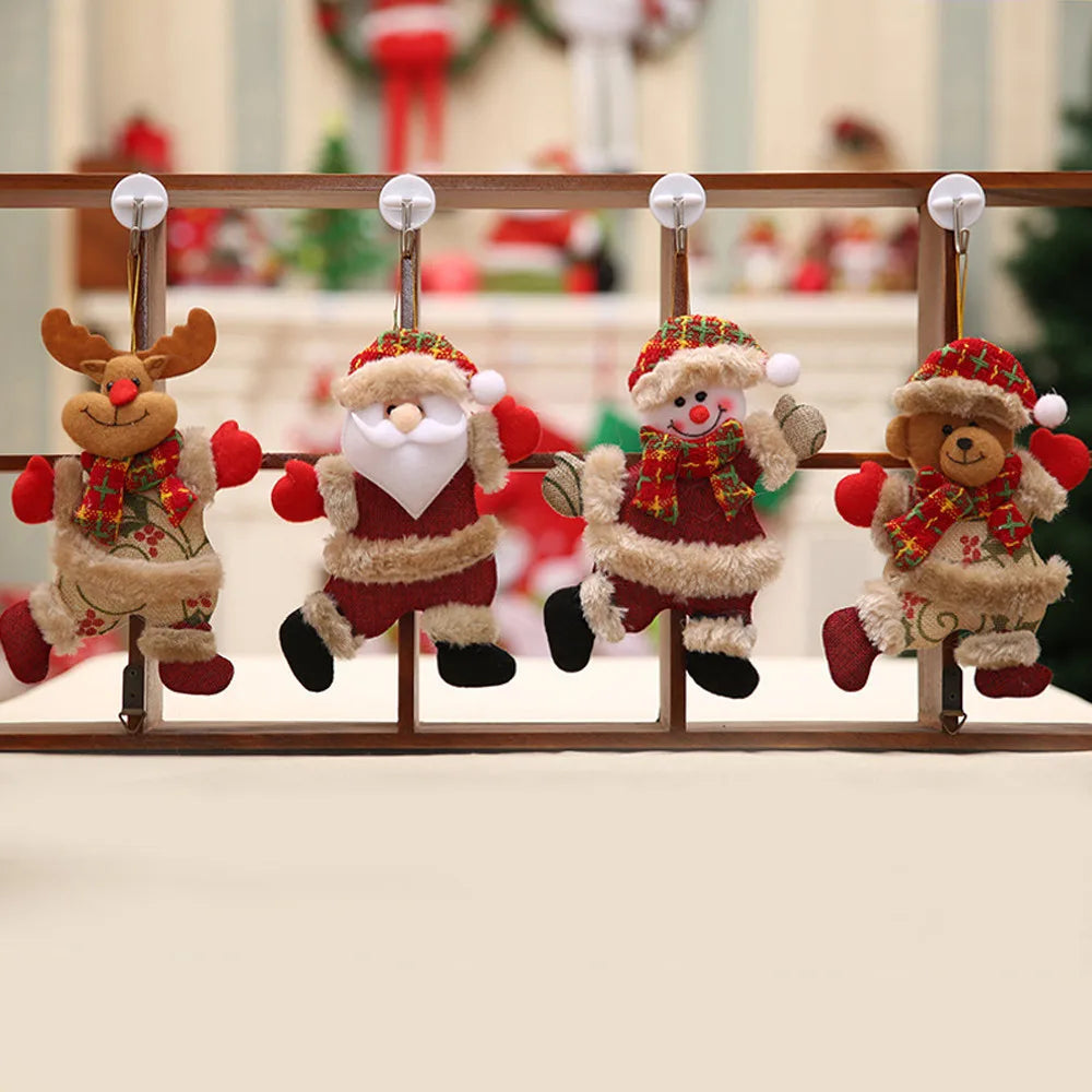 FeestOrnamenten - Kerstman en Sneeuw Kerstornamenten Set (4 stuks)