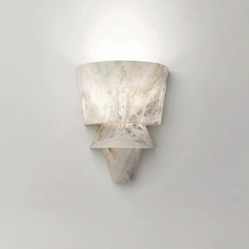 MarbleGlow - Minimalistische Wandlamp van Natuursteen