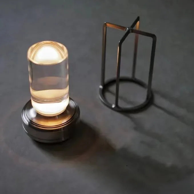 CrystalGlow - Draadloze Oplaadbare Kristallen Tafellamp – LED Sfeerverlichting voor Woonkamer & Balkon