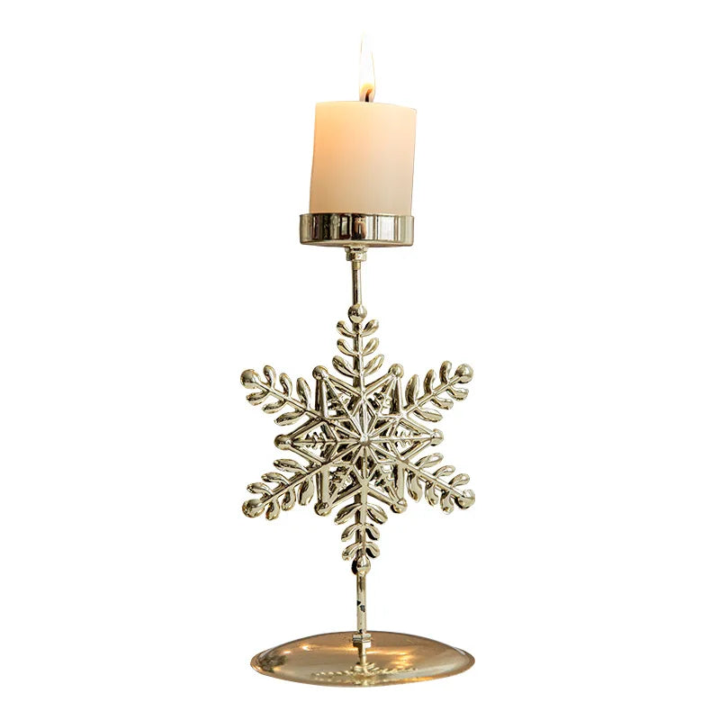 Glans - Gouden Ster- en Kerstboom Kaarsenhouder