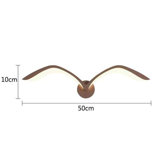 SkyGlow - Lámpara de pared Gaviota moderna