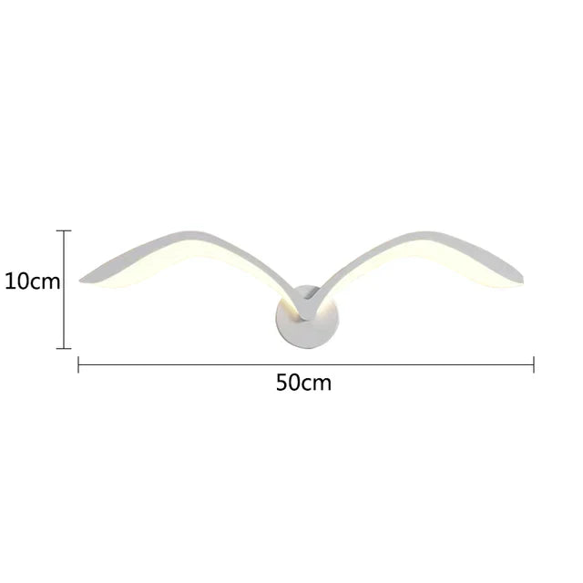 SkyGlow - Lámpara de pared Gaviota moderna