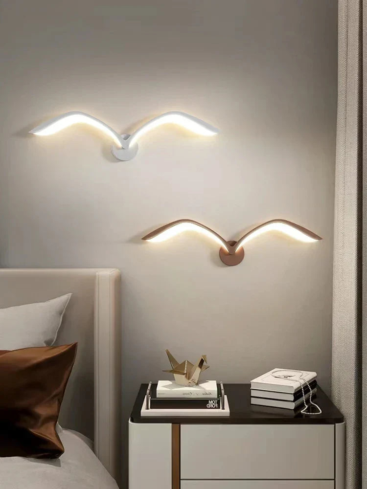 SkyWing - Lámpara de pared LED Meeuw en diseño escandinavo