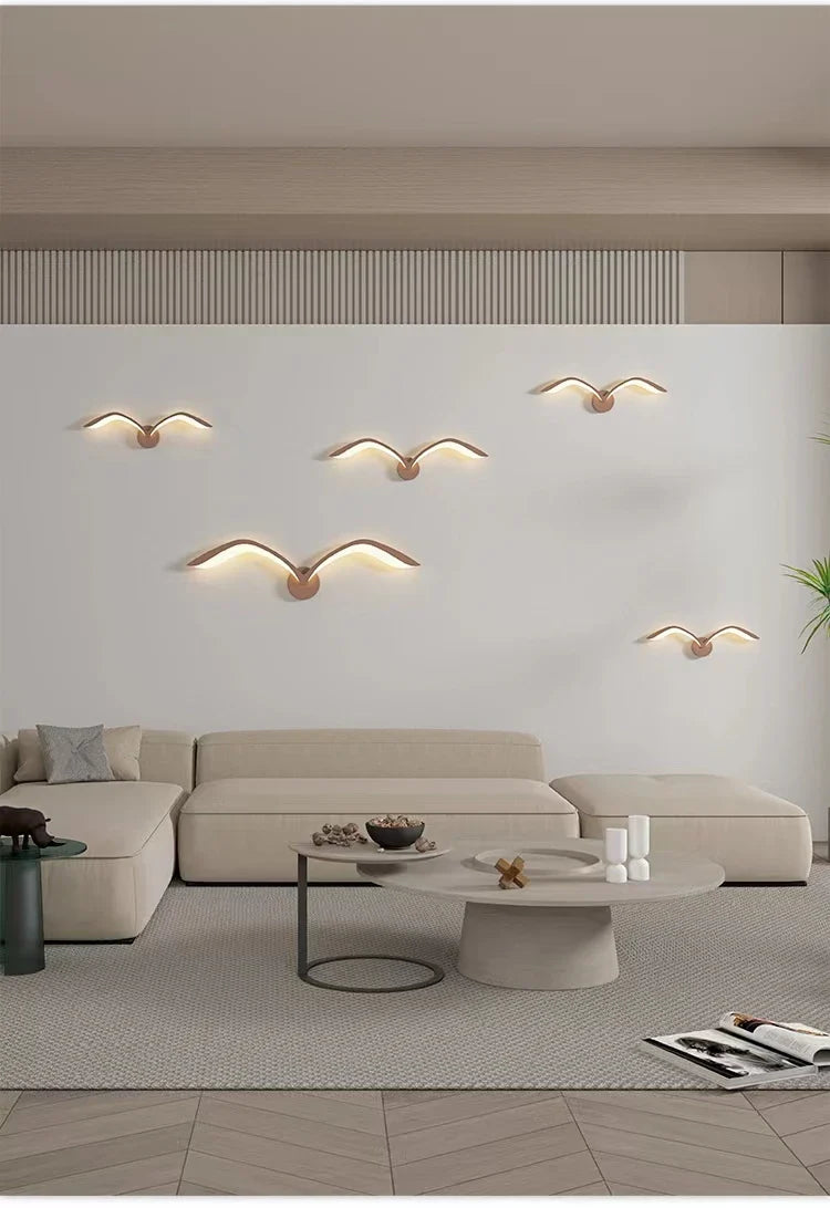SkyGlow - Lámpara de pared Gaviota moderna