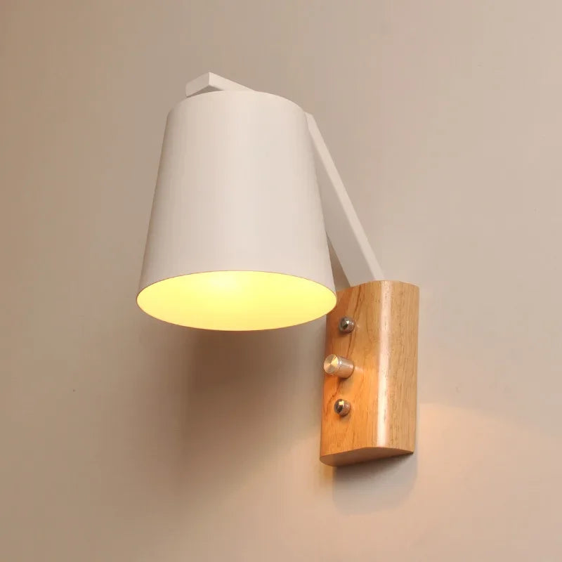 HoutLicht - LED Wandlamp met Schakelaar Bedlampje Woonkamer Decoratie