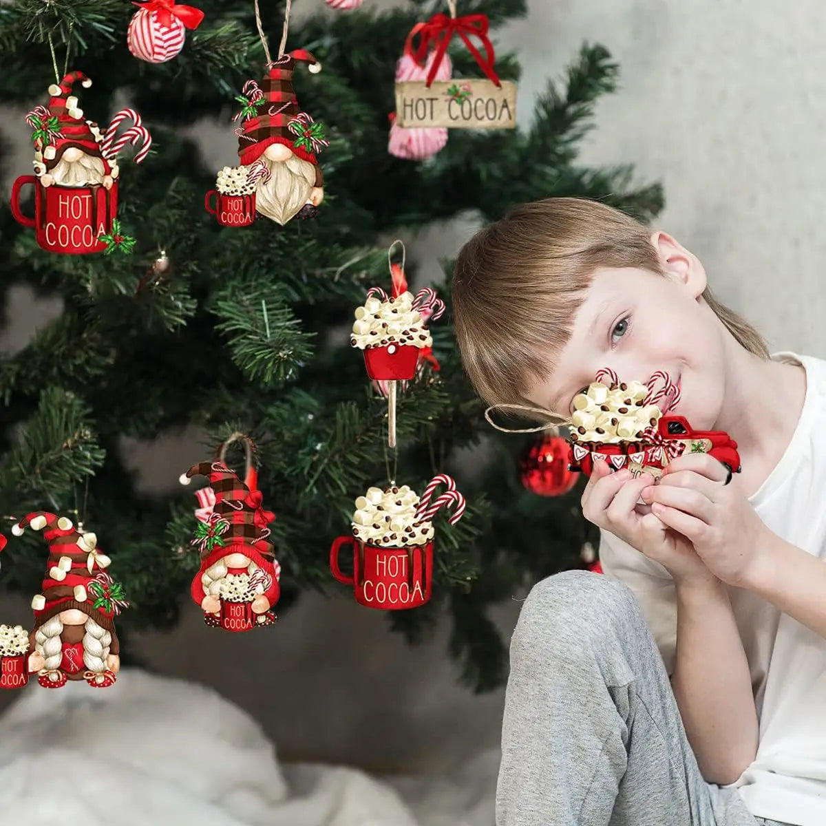 KerstGnomes - Houten Gnomes voor DIY Kerstdecoraties