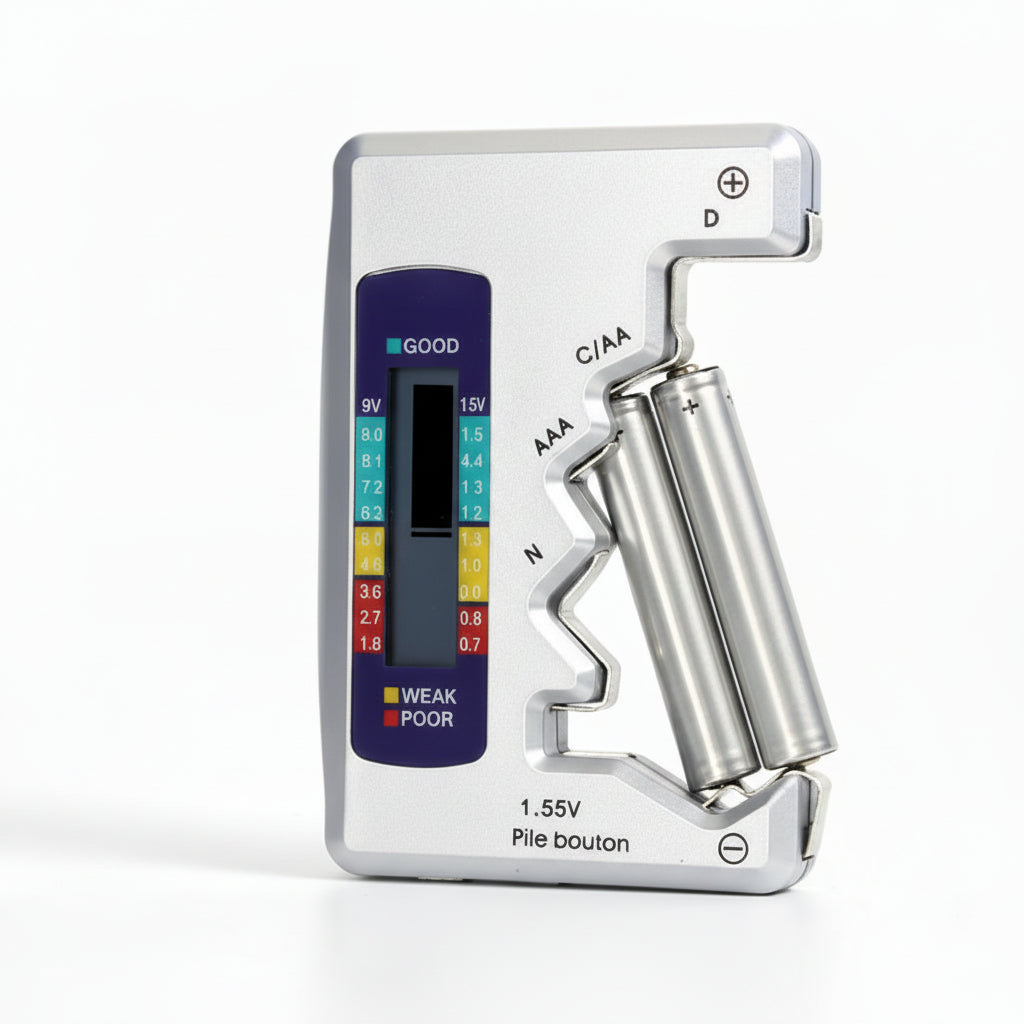 Testador de pilhas C AA AAA 9V Prático Portátil
