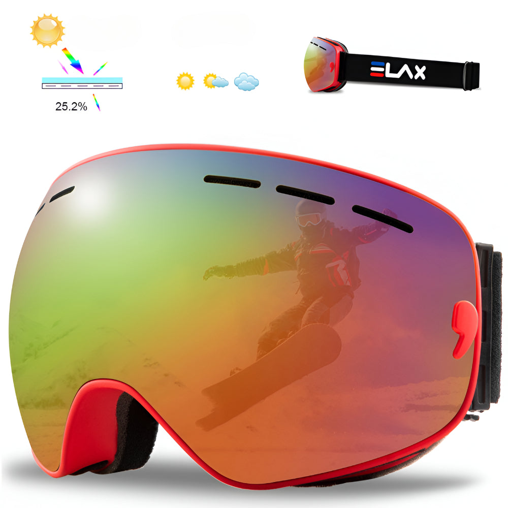 Ski Goggles Frameless OTG Interchangeable Lens Design