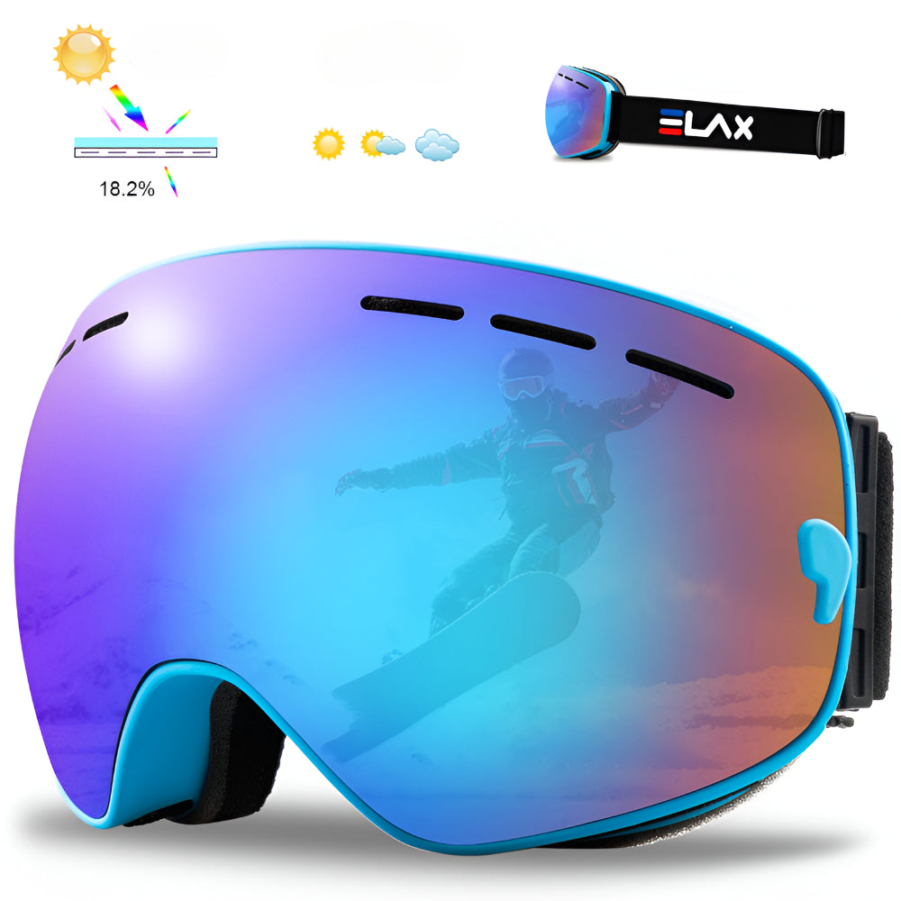 Ski Goggles Frameless OTG Interchangeable Lens Design