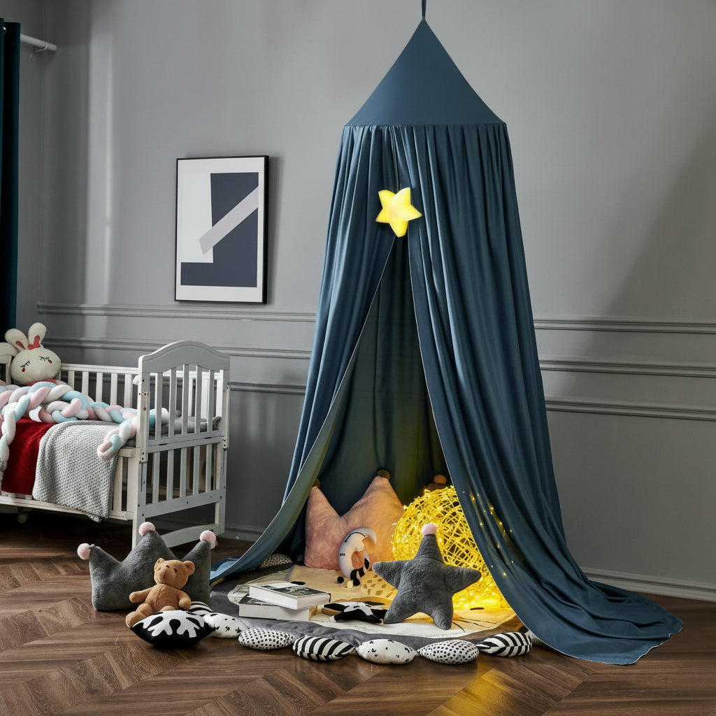 Soft Bed Canopy for Kids Room Dreamy Hanging Decor Lightweight Fabric 16