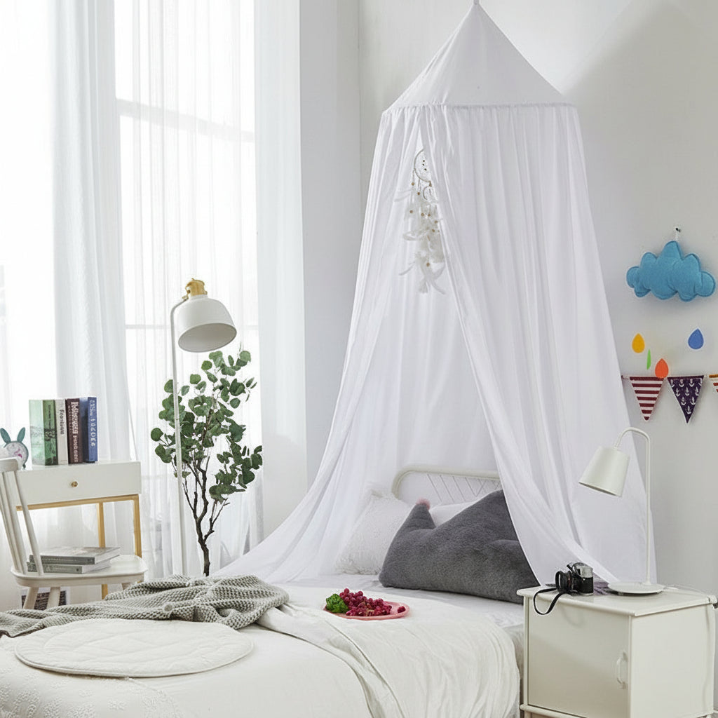 Soft Bed Canopy for Kids Room Dreamy Hanging Decor Lightweight Fabric 18