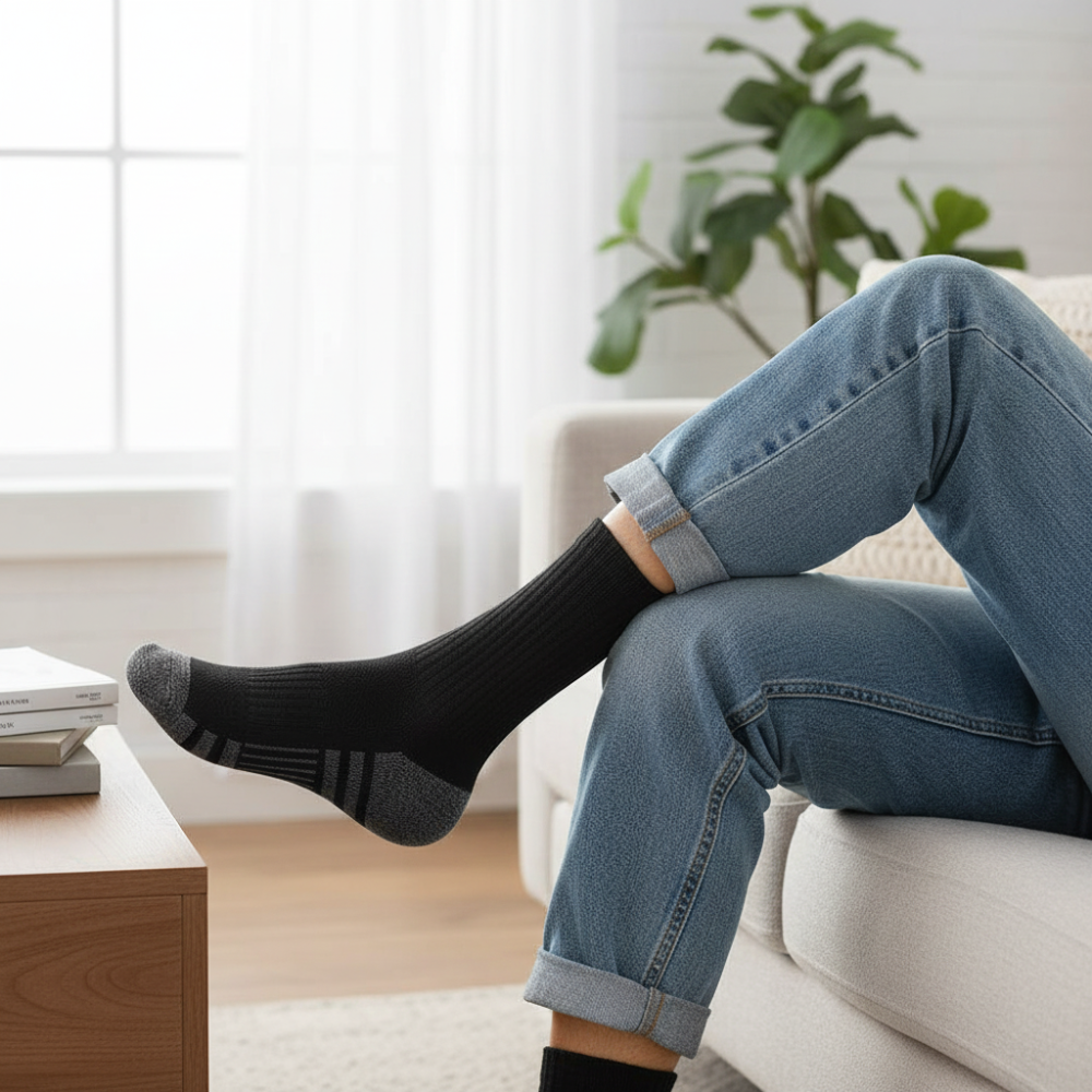 Meias de Lã Merino Térmicas Respirável Conforto Uso Diário