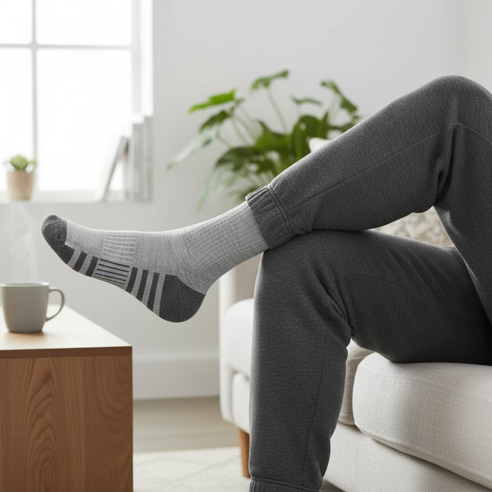 Meias de Lã Merino Térmicas Respirável Conforto Uso Diário