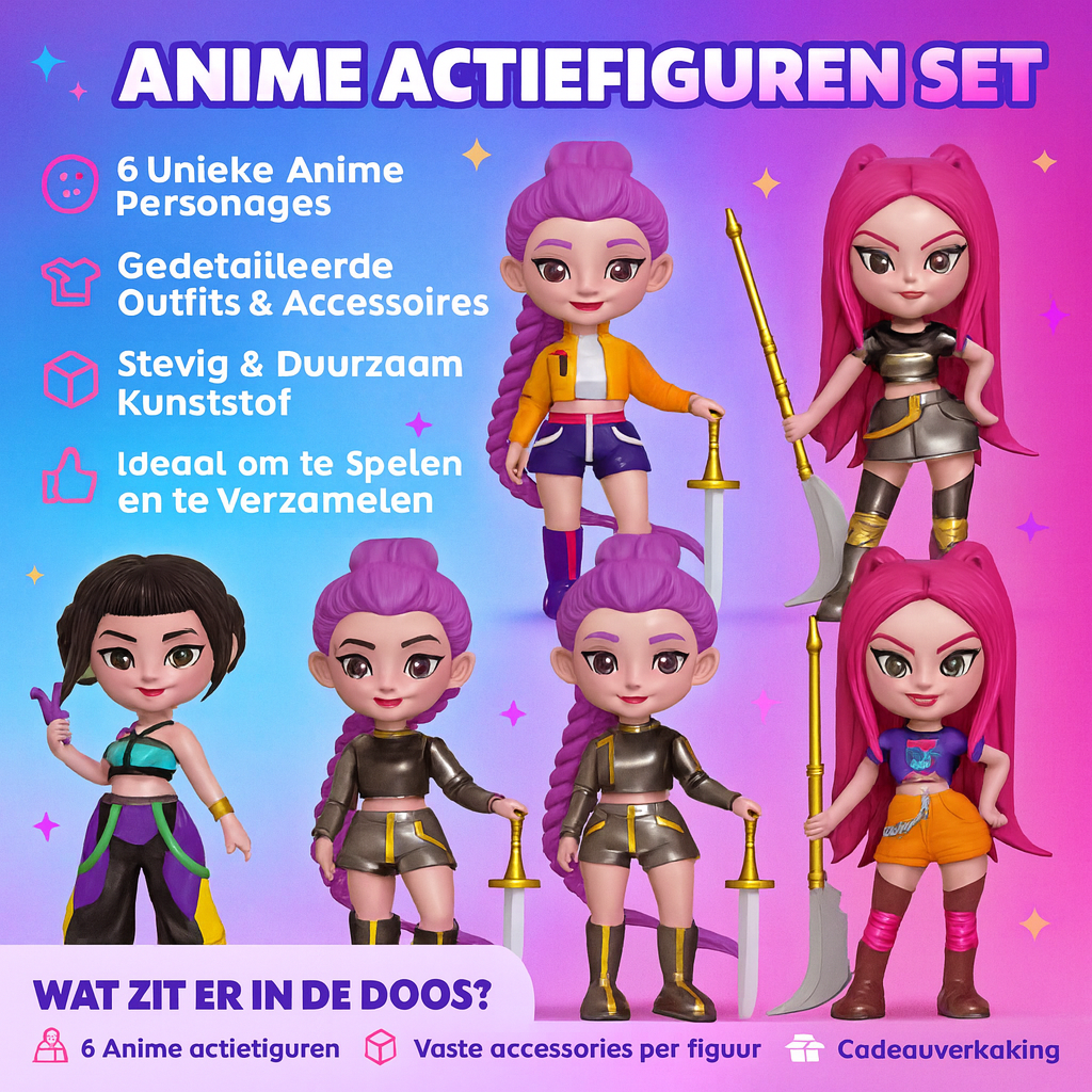 Speelgoed Actiefiguren Anime Set Collectie Poppen Kinderen