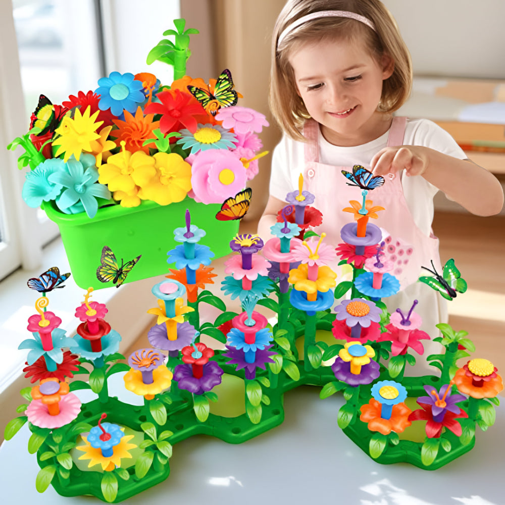 Brinquedo Crianças Conjunto Educativo de Construção Criativa Jardim