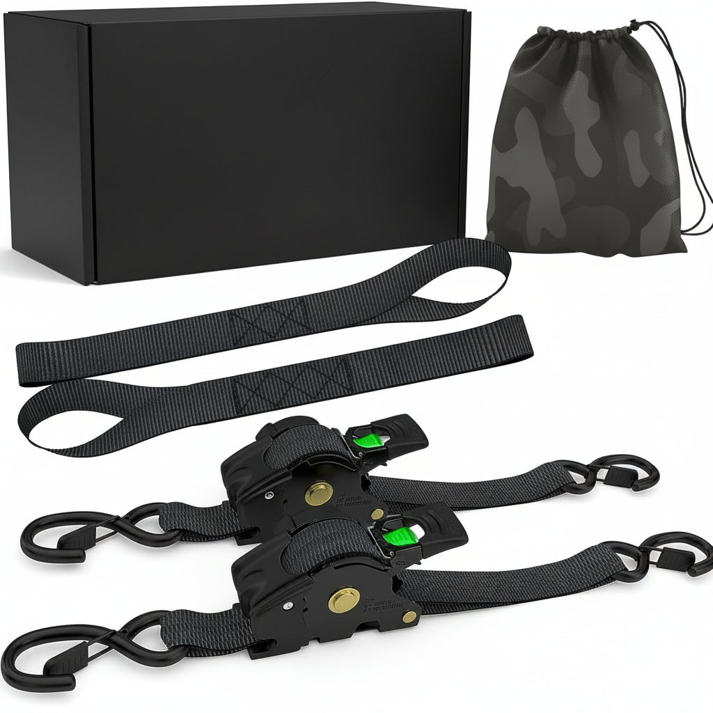 Spanbanden Retractable Heavy Duty Zelfoprollend Metaal Tie Down Set