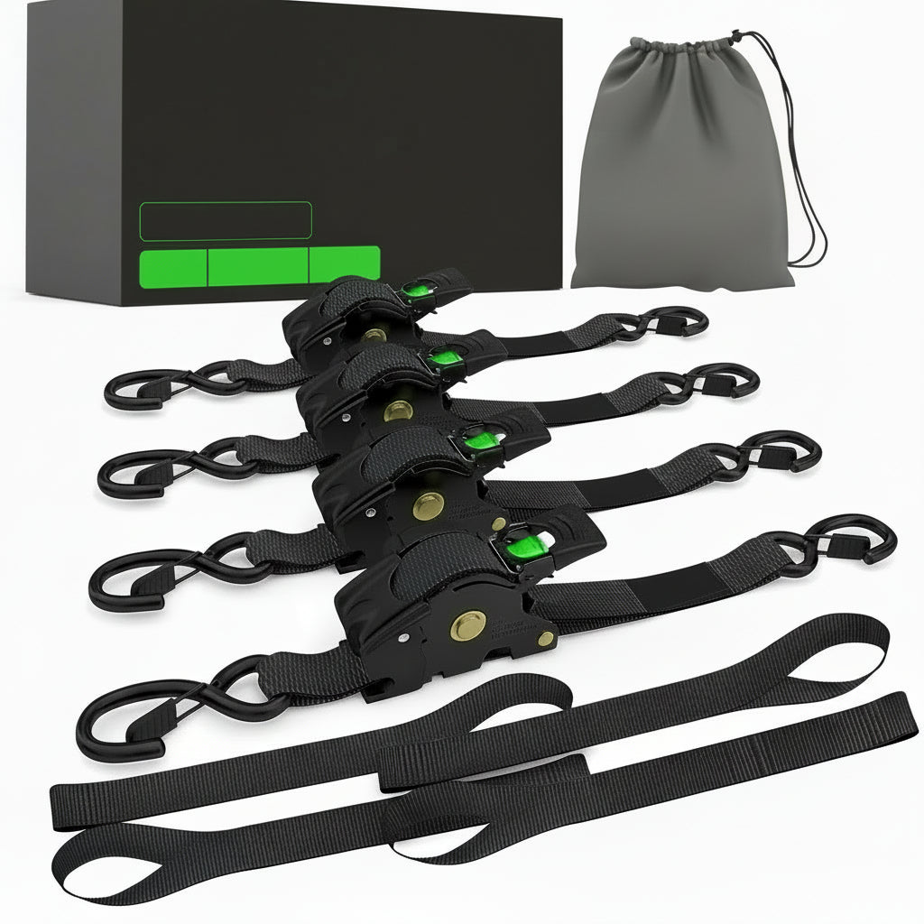 Spanbanden Retractable Heavy Duty Zelfoprollend Metaal Tie Down Set