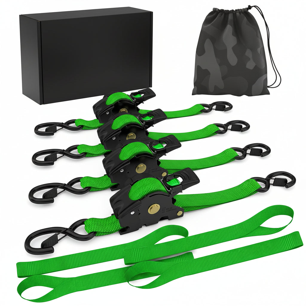 Spanbanden Retractable Heavy Duty Zelfoprollend Metaal Tie Down Set