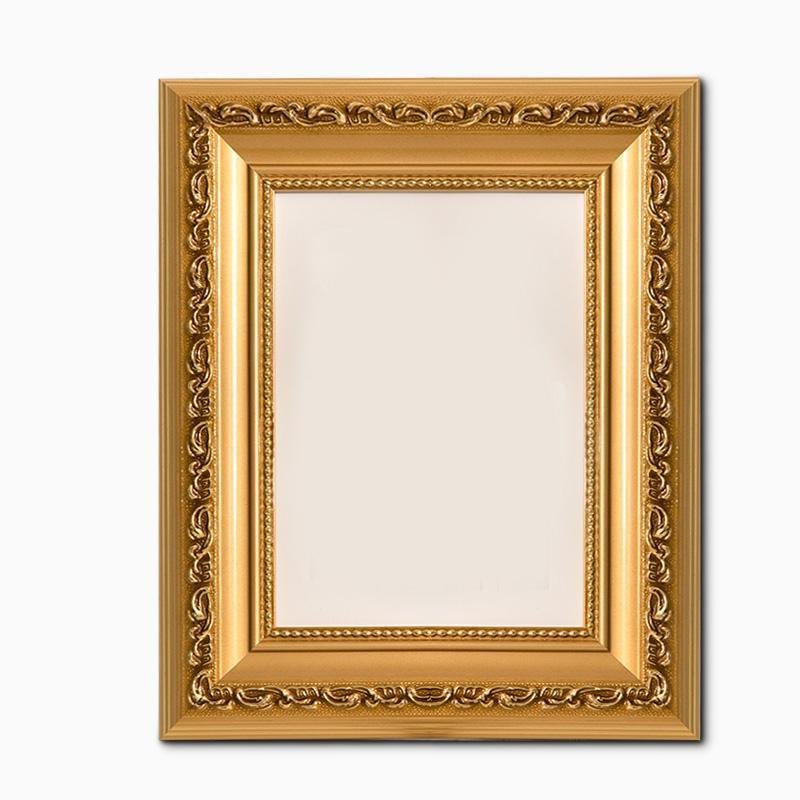 Double Rectangular White Pink Gold Wooden Photo Frames