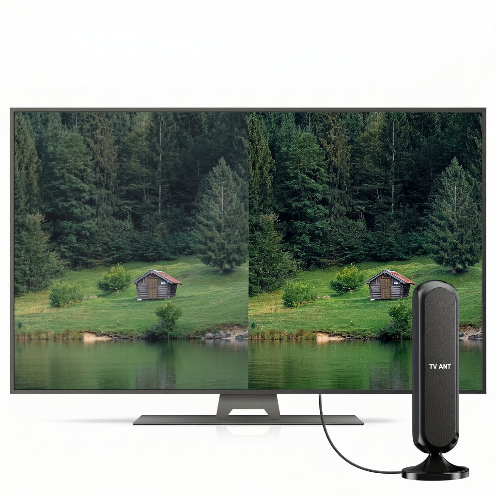 Antena de TV Interior Alcance de 360° Canais Locais Claros