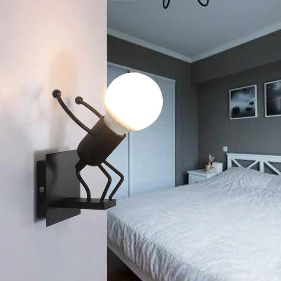 RobotGlow - Lámpara de pared robótica creativa en estilo industrial