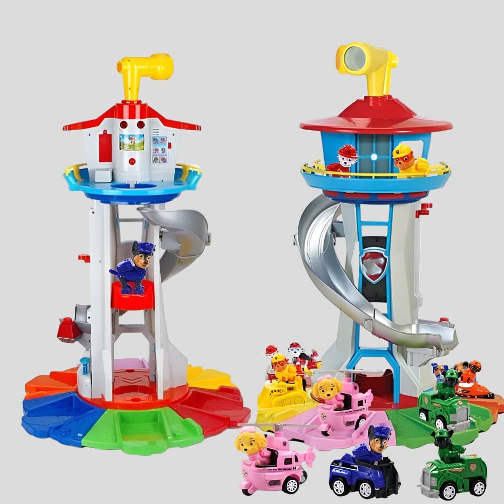 Set Gioco Auto Scivolo Torre Veicoli Bambini