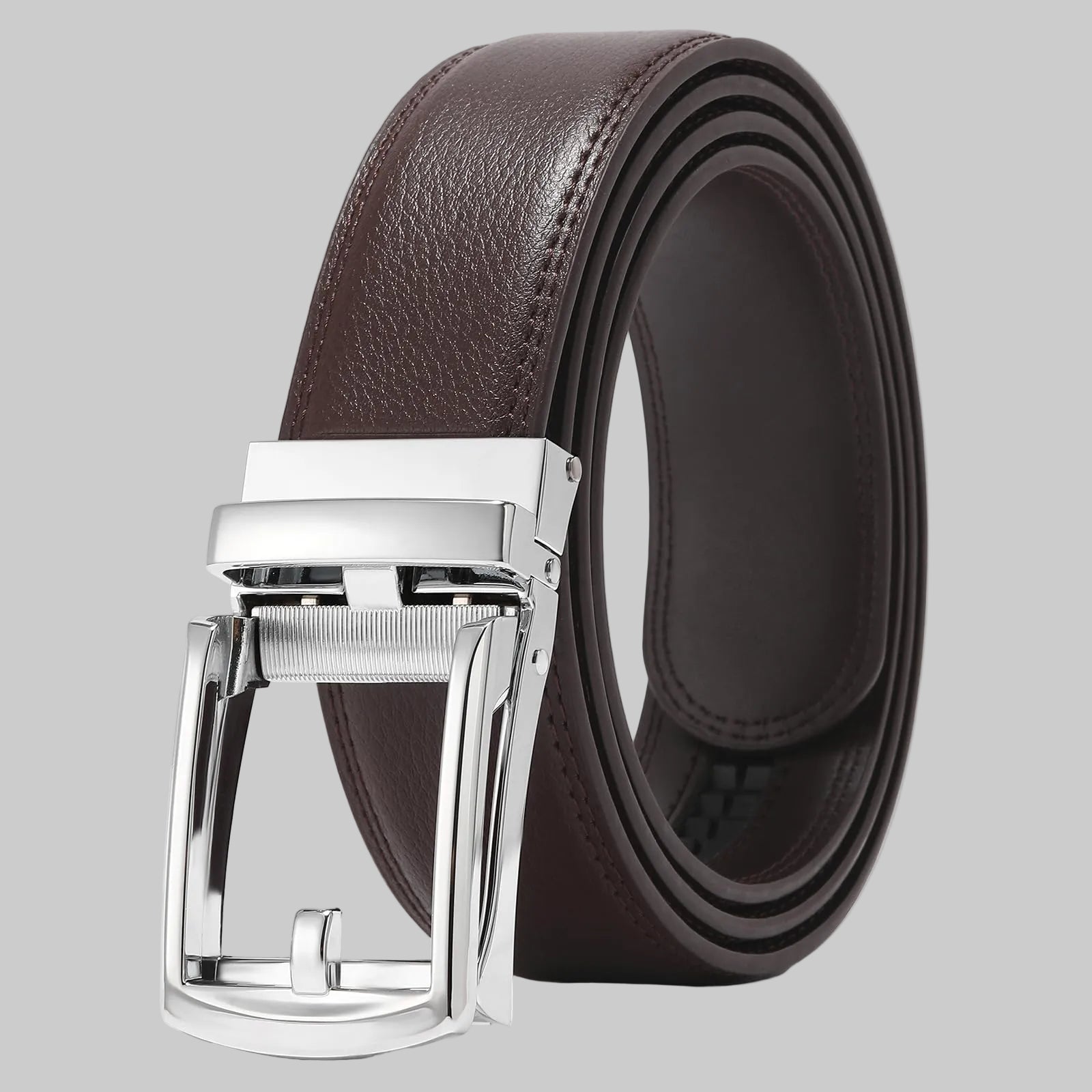 Leren Automatische Riem Heren Verstelbare Gesp Zonder Gaten