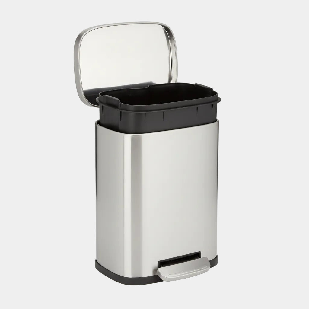 Contentor de Lixo Compacto para RV com Pedal de Pé e Tampa de Fecho Suave para Casa de Banho