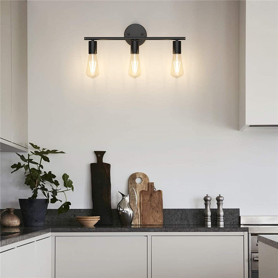 IndustrialGlow - Modern 3-Arm Wall Lamp in Industrial Style LED Lighting