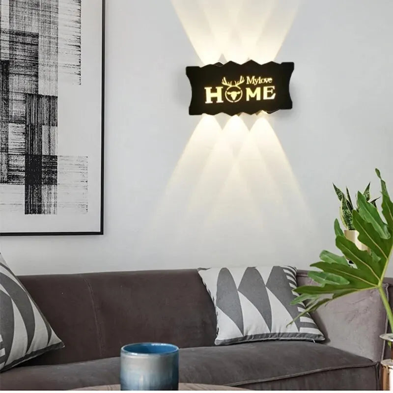 LetterLume – Lámpara de pared LED personalizada con letras para sala y dormitorio