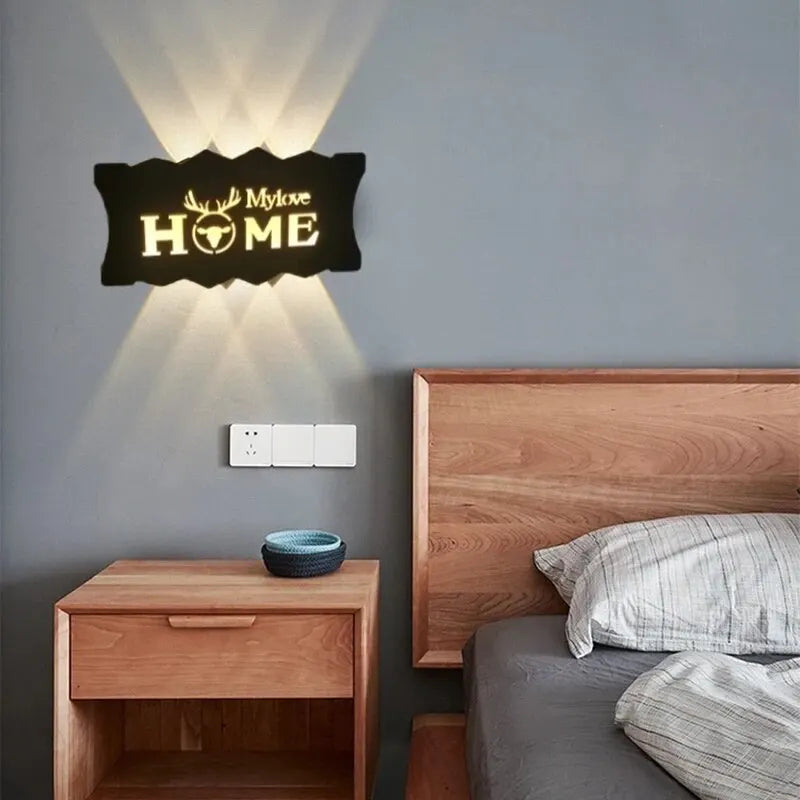 LetterLume – Lámpara de pared LED personalizada con letras para sala y dormitorio