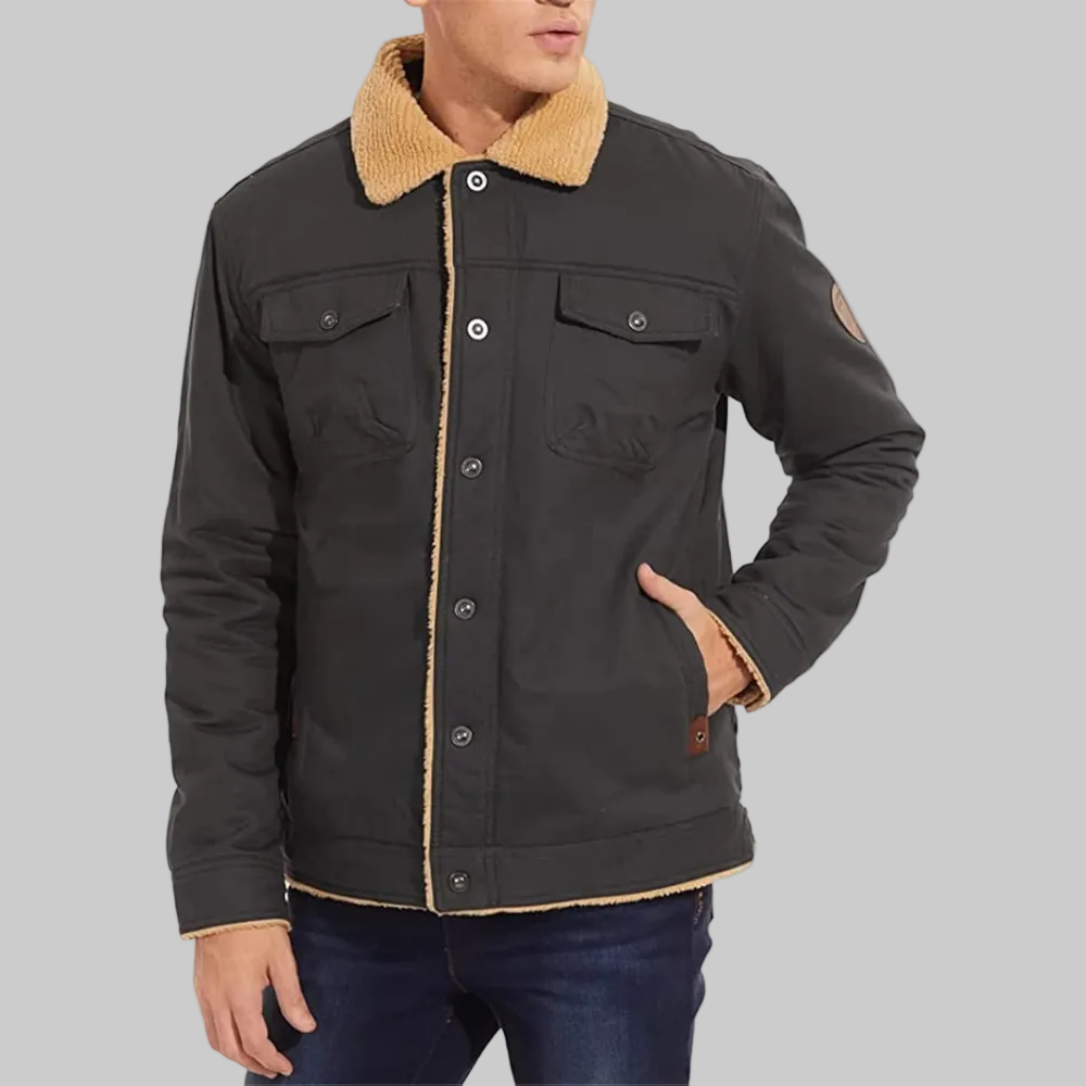 Heren Winterjas Ritsjack Teddyvoering Zakken