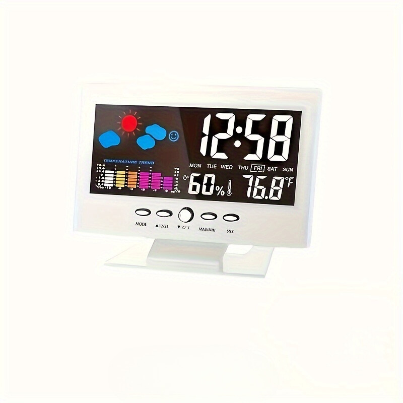 SilentTime - Stille Digitale Wekker met Temperatuur- & Vochtigheidsweergave