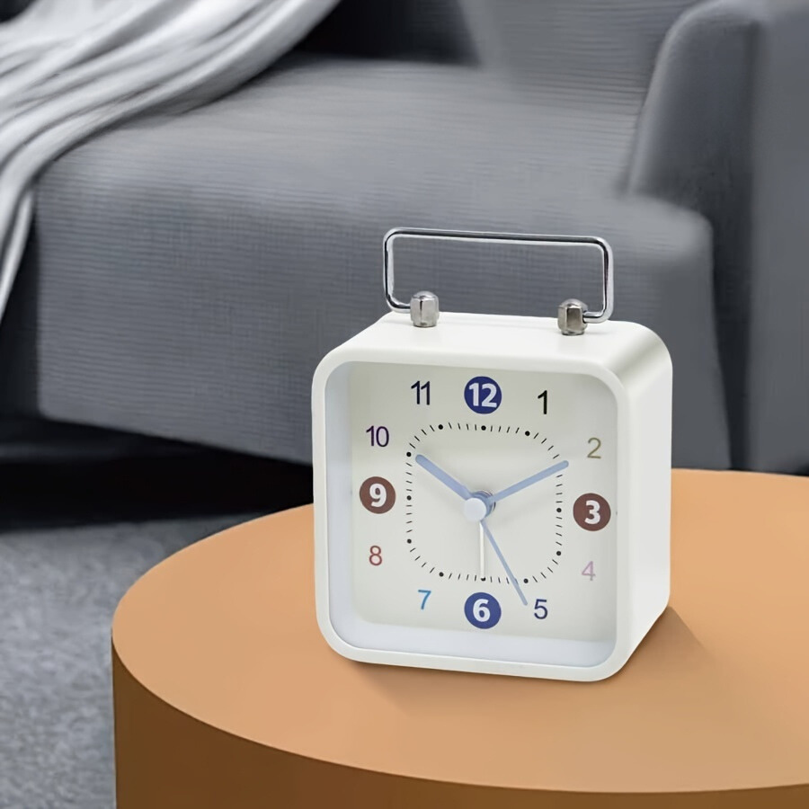 TimeCube - Vierkante Metalen Wekker met Nachtlampje en Snooze