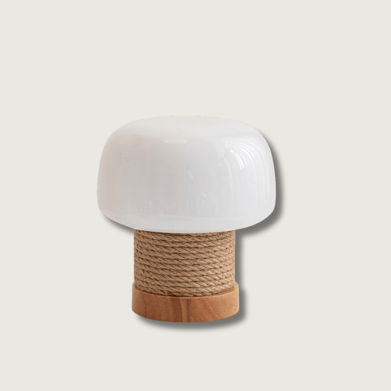 LumiWood - Moderne Tafellamp met Houten Basis