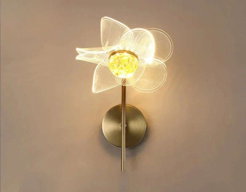 BloomGlow - Moderne Bloem Wandlamp met LED Verlichting